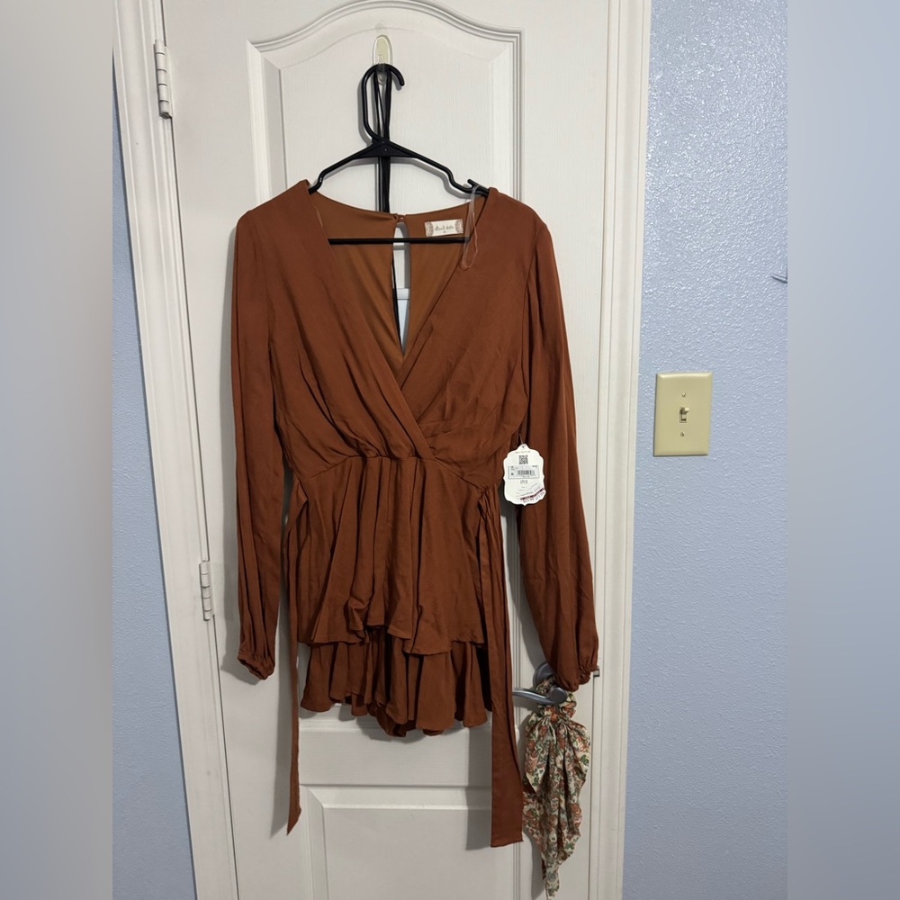 Gorgeous Light Weight Brown Romper Dress